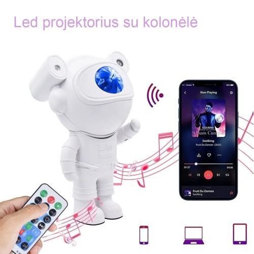 LED PROJEKTORIUS SU KOLONĖLE ASTRONAUTAS