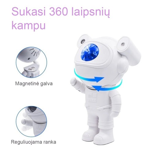 LED PROJEKTORIUS SU KOLONĖLE ASTRONAUTAS LED PROJEKTORIUS SU KOLONĖLE ASTRONAUTAS