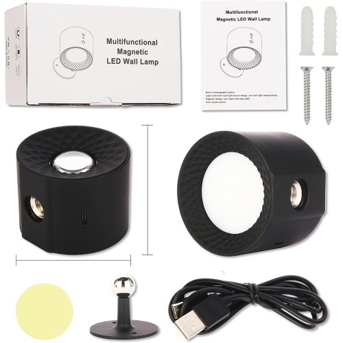 MAGNETINĖ LED SIENINĖ LEMPA SU PULTELIU MAGNETINĖ LED SIENINĖ LEMPA SU PULTELIU