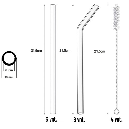STIKLINIAI DAUGKARTINIO NAUDOJIMO ŠIAUDELIAI (12 VNT. + 4 ŠEPETĖLIAI) STIKLINIAI DAUGKARTINIO NAUDOJIMO ŠIAUDELIAI (12 VNT. + 4 ŠEPETĖLIAI)
