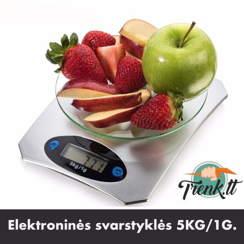 ELEKTRONINĖS VIRTUVINĖS SVARSTYKLĖS 5KG/1G