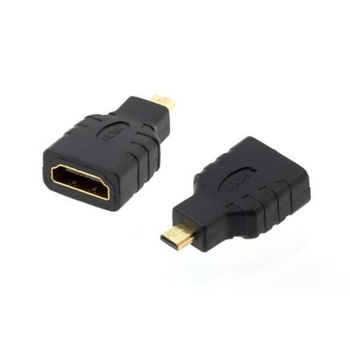 PERĖJIMAS HDMI FEMALE Į MICRO HDMI MALE GOLD PERĖJIMAS HDMI FEMALE Į MICRO HDMI MALE GOLD