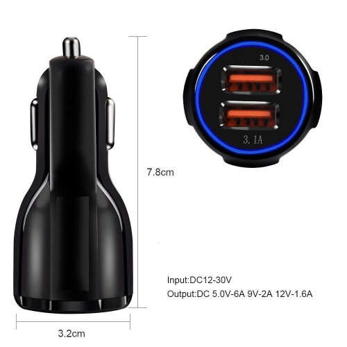 GREITO ĮKROVIMO AUTO SAM. 2 X USB 3.0 FAST ADAPTERIS GREITO ĮKROVIMO AUTO SAM. 2 X USB 3.0 FAST ADAPTERIS