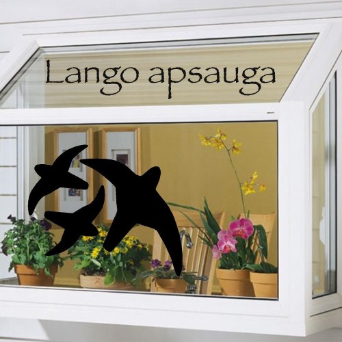 LIPDUKAS APSAUGAI NUO PAUKŠČIŲ ATSITRENKIMO Į LANGUS LIPDUKAS APSAUGAI NUO PAUKŠČIŲ ATSITRENKIMO Į LANGUS