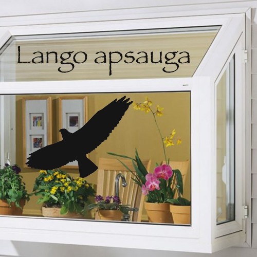 LIPDUKAS APSAUGAI NUO PAUKŠČIŲ ATSITRENKIMO Į LANGUS LIPDUKAS APSAUGAI NUO PAUKŠČIŲ ATSITRENKIMO Į LANGUS