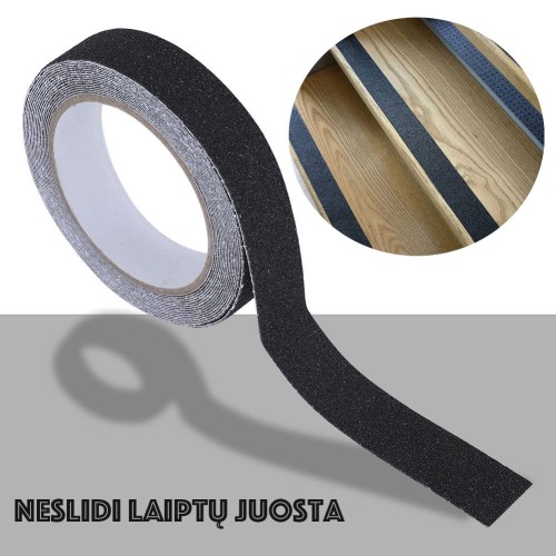 NESLIDI LAIPTŲ JUOSTA (JUODA) NESLIDI LAIPTŲ JUOSTA (JUODA)