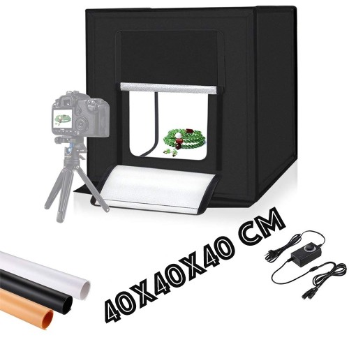 PROFESIONALI FOTO DĖŽĖ SU LED APŠVIETIMU 40 CM. PROFESIONALI FOTO DĖŽĖ SU LED APŠVIETIMU 40 CM.