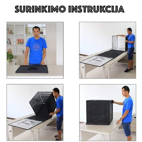 PROFESIONALI FOTO DĖŽĖ SU LED APŠVIETIMU 80 CM. PROFESIONALI FOTO DĖŽĖ SU LED APŠVIETIMU 80 CM.