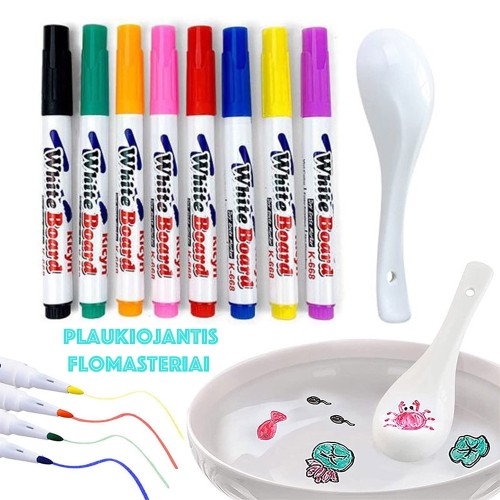 PLAUKIOJANTYS FLOMASTERIAI 11VNT. BROKAS PLAUKIOJANTYS FLOMASTERIAI 11VNT. BROKAS