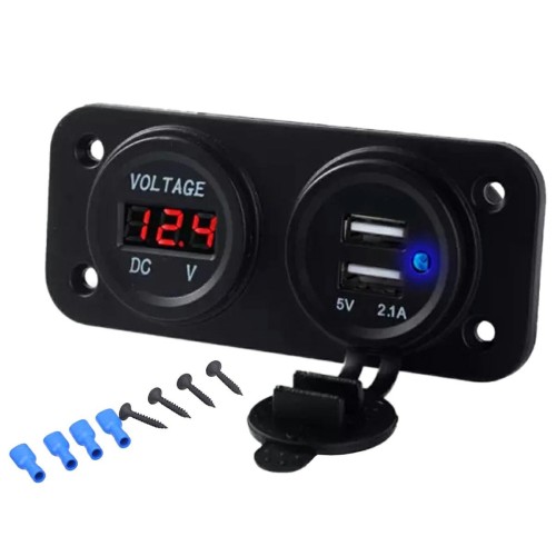 TVIRTINIMO LIZDAS AUTOMOBILIUI SU DVIEM USB