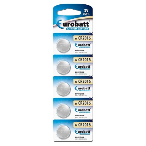 EUROBATT BATERIJA CR2016 3V LITHIUM (TABLETĖ) EUROBATT BATERIJA CR2016 3V LITHIUM (TABLETĖ)
