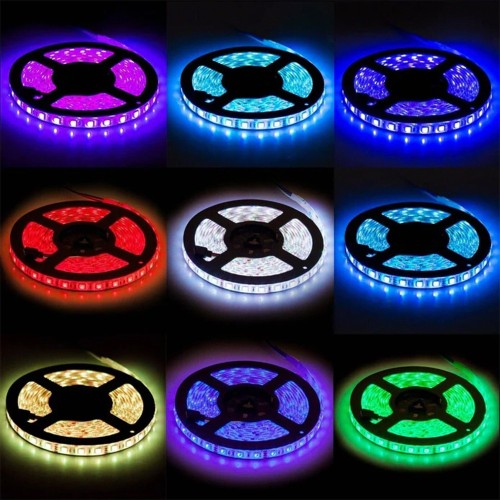 LED RGB USB JUOSTA, 5 METRAI LED RGB USB JUOSTA, 5 METRAI