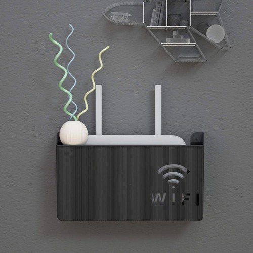 SIENINĖ LENTYNA WI-FI MARŠRUTIZATORIUI (JUODA) SIENINĖ LENTYNA WI-FI MARŠRUTIZATORIUI (JUODA)