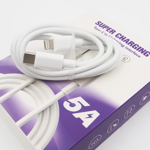 TYPE-C Į LIGHTNING 5A LAIDAS 1M
