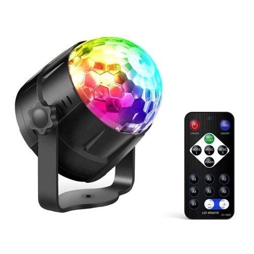 RGB LED DISKO KAMUOLYS
