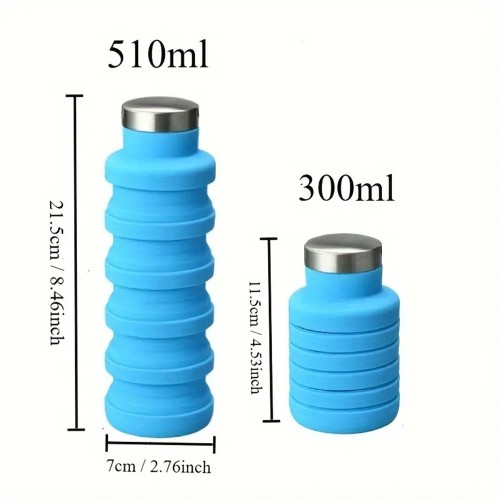 SILIKONINĖ GERTUVĖ 550ML. - MĖLYNA SILIKONINĖ GERTUVĖ 550ML. - MĖLYNA