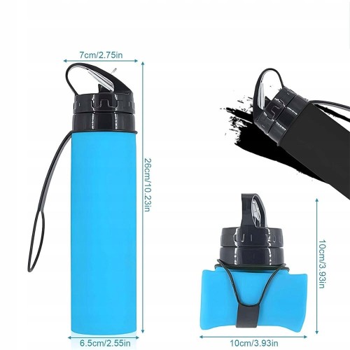 SILIKONINĖ GERTUVĖ 600ML. - JUODA