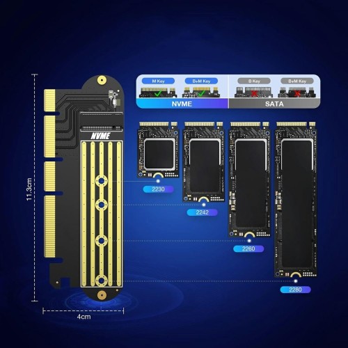 M.2 NVME DISKO ADAPTERIS M.2 NVME DISKO ADAPTERIS