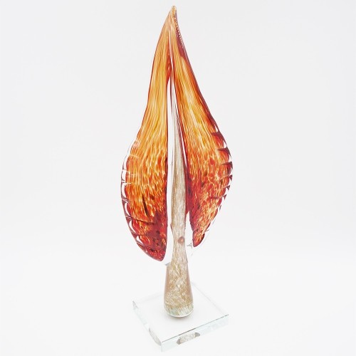 DEKORATYVINĖ STIKLO SKULPTŪRA, 13×9×41 CM