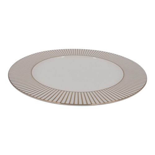 KERAMINĖ LĖKŠTĖ SU AUKSINĖMIS LINIJOMIS, 27 CM KERAMINĖ LĖKŠTĖ SU AUKSINĖMIS LINIJOMIS, 27 CM