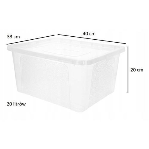 PLASTIKINIS SANDĖLIAVIMO KONTEINERIS SU DANGČIU, 20L PLASTIKINIS SANDĖLIAVIMO KONTEINERIS SU DANGČIU, 20L