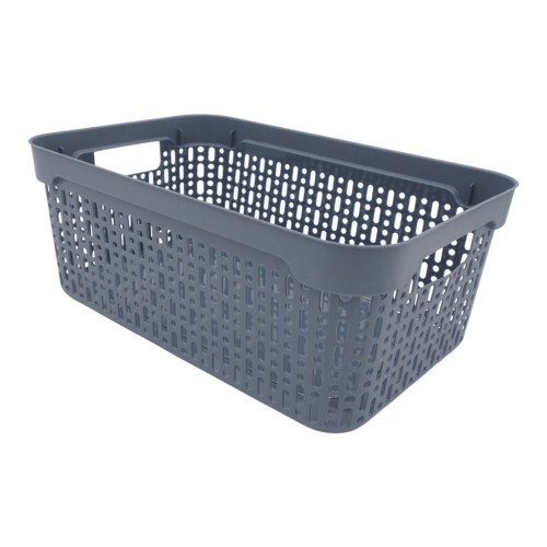 PLASTIKINĖ DĖŽUTĖ SU SKYLUTĖMIS, 30 × 20 × 12 CM PILKA PLASTIKINĖ DĖŽUTĖ SU SKYLUTĖMIS, 30 × 20 × 12 CM PILKA