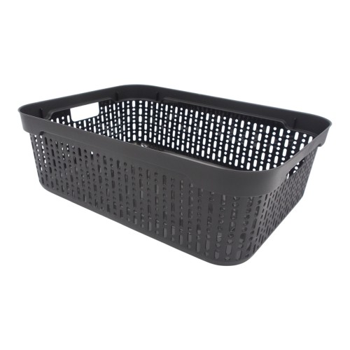 PLASTIKINĖ DĖŽUTĖ SU DANGČIU, 30×20×9 CM JUODA PLASTIKINĖ DĖŽUTĖ SU DANGČIU, 30×20×9 CM JUODA