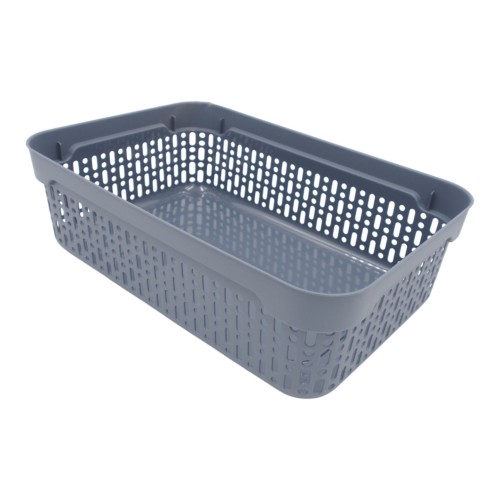 PLASTIKINĖ DĖŽĖ SU DANGČIU 40×30×13 CM PILKA PLASTIKINĖ DĖŽĖ SU DANGČIU 40×30×13 CM PILKA