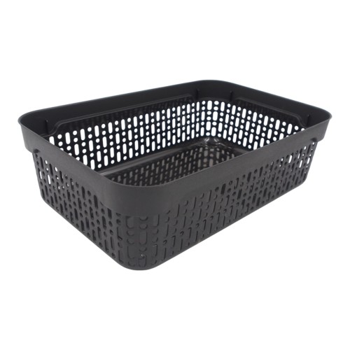 PLASTIKINĖ DĖŽĖ SU DANGČIU 40×30×13 CM JUODA PLASTIKINĖ DĖŽĖ SU DANGČIU 40×30×13 CM JUODA