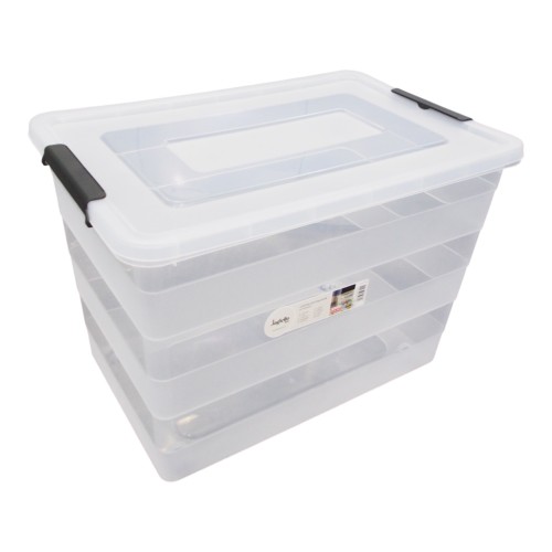 PLASTIKINĖ DĖŽĖ SU DANGČIU 55 L (59×39×34 CM) PLASTIKINĖ DĖŽĖ SU DANGČIU 55 L (59×39×34 CM)