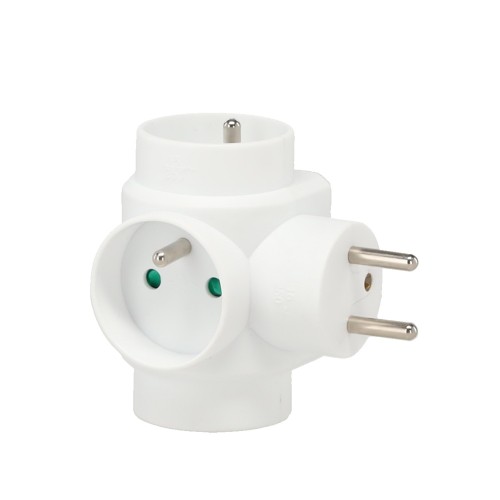 3 LIZDŲ MAITINIMO ADAPTERIS, BALTAS 3 LIZDŲ MAITINIMO ADAPTERIS, BALTAS