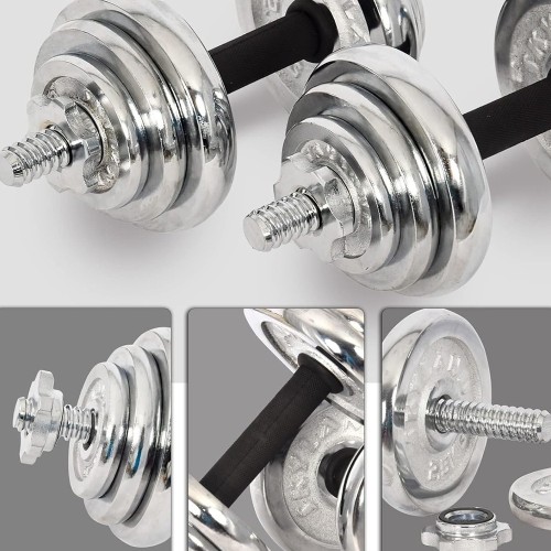 20 KG CHROMUOTŲ HANTELIŲ IR ŠTANGOS RINKINYS 20 KG CHROMUOTŲ HANTELIŲ IR ŠTANGOS RINKINYS