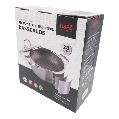 PUODAS SU DANGČIU OSFÉ TRI-PLY, 26 CM, 7 L PUODAS SU DANGČIU OSFÉ TRI-PLY, 26 CM, 7 L