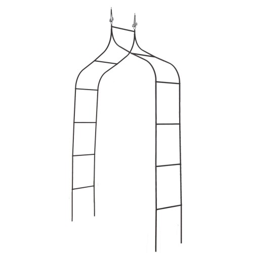 SODO PERGOLA AUGALAMS 150 × 37 × 240 CM, METALINĖ, JUODA SODO PERGOLA AUGALAMS 150 × 37 × 240 CM, METALINĖ, JUODA