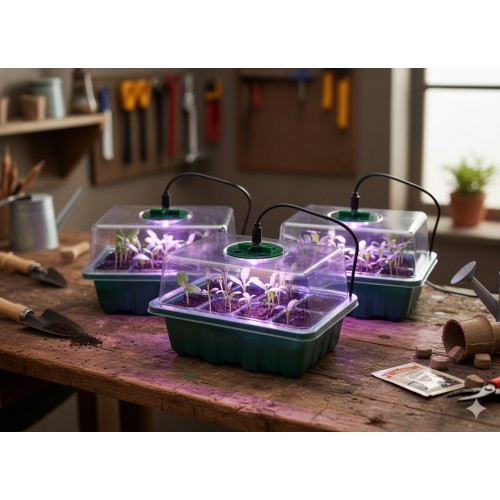 MINI ŠILTNAMIŲ RINKINYS DAIGINIMUI SU LED APŠVIETIMU – 3 VNT. MINI ŠILTNAMIŲ RINKINYS DAIGINIMUI SU LED APŠVIETIMU – 3 VNT.