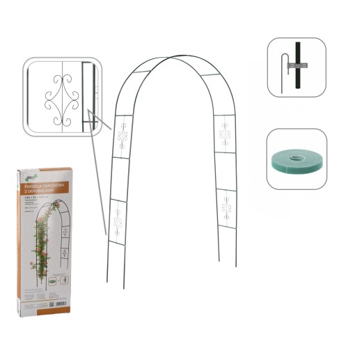 SODO PERGOLA SU DEKORACIJOMIS 140 × 38 × 240 CM SODO PERGOLA SU DEKORACIJOMIS 140 × 38 × 240 CM