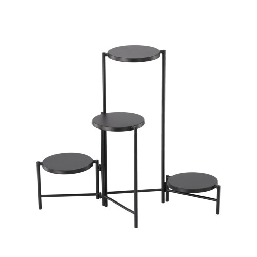 4 LYGIŲ STOVAS GĖLĖMS IR AUGALAMS 60 × 43 × 60 CM, JUODAS 4 LYGIŲ STOVAS GĖLĖMS IR AUGALAMS 60 × 43 × 60 CM, JUODAS