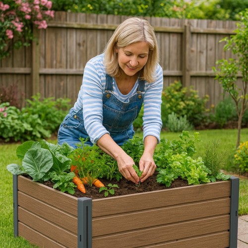 MODULINĖ PAKELTA LYSVĖ / SODO DĖŽĖ NATURO ECO 166L