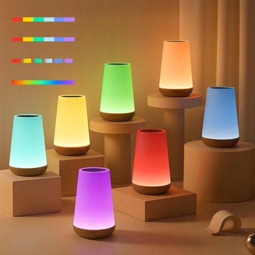 LED NAKTINĖ LEMPA SU PULTELIU IR LIETIMUI JAUTRIU VALDYMU