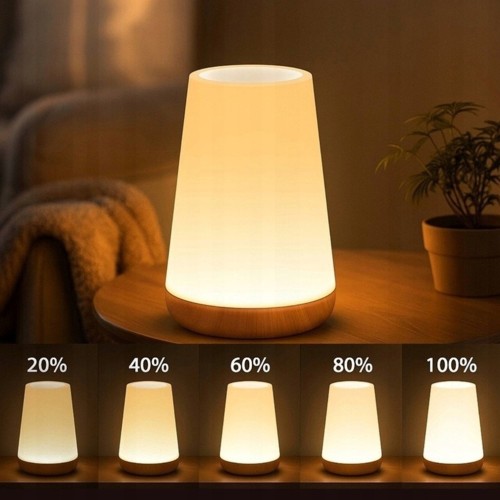 LED NAKTINĖ LEMPA SU PULTELIU IR LIETIMUI JAUTRIU VALDYMU