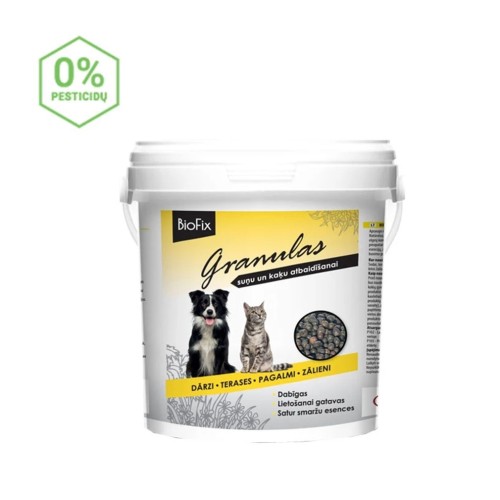BIOFIX PET STOP GRANULĖS NUO KAČIŲ IR ŠUNŲ, 1L BIOFIX PET STOP GRANULĖS NUO KAČIŲ IR ŠUNŲ, 1L