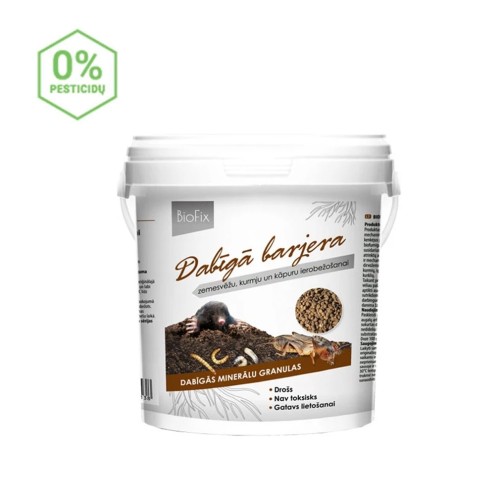 BIOFIX STOPPER NATŪRALUS BARJERAS KURMIŲ, KURKLIŲ, SPRAGŠIO KONTROLEI, 1 KG BIOFIX STOPPER NATŪRALUS BARJERAS KURMIŲ, KURKLIŲ, SPRAGŠIO KONTROLEI, 1 KG