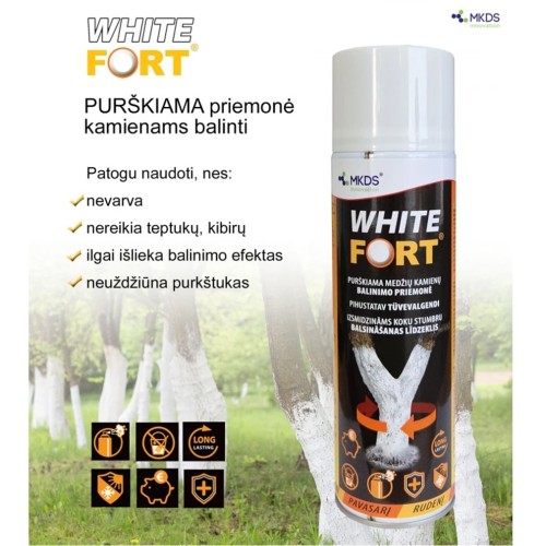 WHITE FORT PURŠKIAMA PRIEMONĖ KAMIENŲ BALINIMUI , 500 ML WHITE FORT PURŠKIAMA PRIEMONĖ KAMIENŲ BALINIMUI , 500 ML