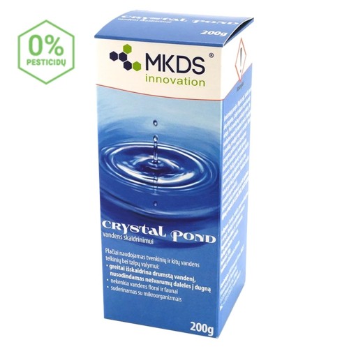 CRYSTAL POND GREITAM VANDENS SKAIDRINIMUI, 200 G CRYSTAL POND GREITAM VANDENS SKAIDRINIMUI, 200 G