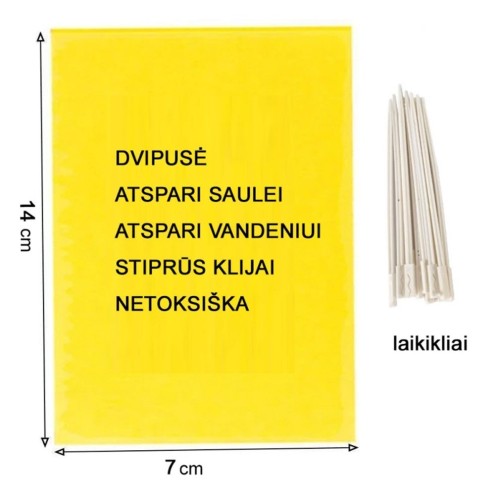 MAGNET START YELLOW (7X14CM) BALTASPARNIŲ, BLAKUČIŲ, AMARŲ GAUDYKLĖS, 12 VNT MAGNET START YELLOW (7X14CM) BALTASPARNIŲ, BLAKUČIŲ, AMARŲ GAUDYKLĖS, 12 VNT