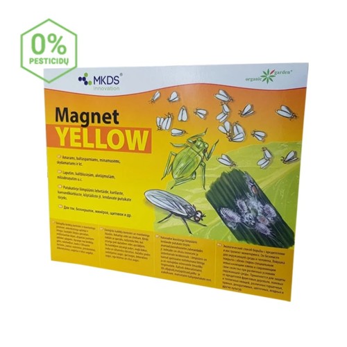 MAGNET YELLOW (20X25 CM) – BALTASPARNIŲ, AMARŲ, BLAKUČIŲ GAUDYKLĖ