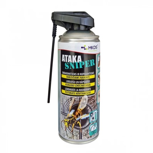 ATAKA SNIPER INSEKTICIDAS SKRAIDANTIEMS IR ROPOJANTIEMS VABZDŽIAMS, 400 ML ATAKA SNIPER INSEKTICIDAS SKRAIDANTIEMS IR ROPOJANTIEMS VABZDŽIAMS, 400 ML