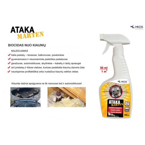 ATAKA MARTEN REPELENTAS NUO KIAUNIŲ, 500 ML