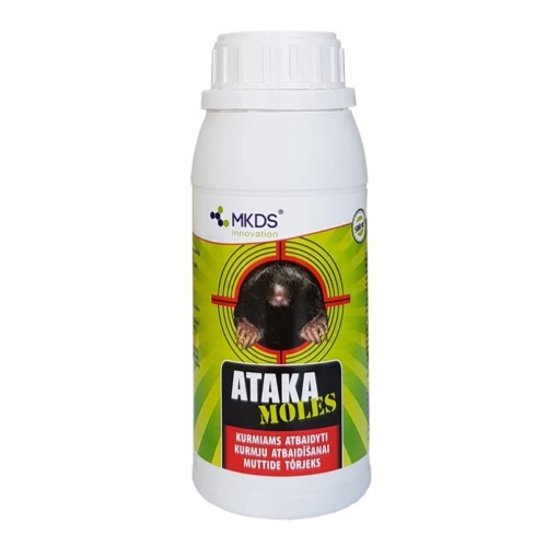 ATAKA MOLES REPELENTAS KURMIAMS ATBAIDYTI, 500 ML ATAKA MOLES REPELENTAS KURMIAMS ATBAIDYTI, 500 ML