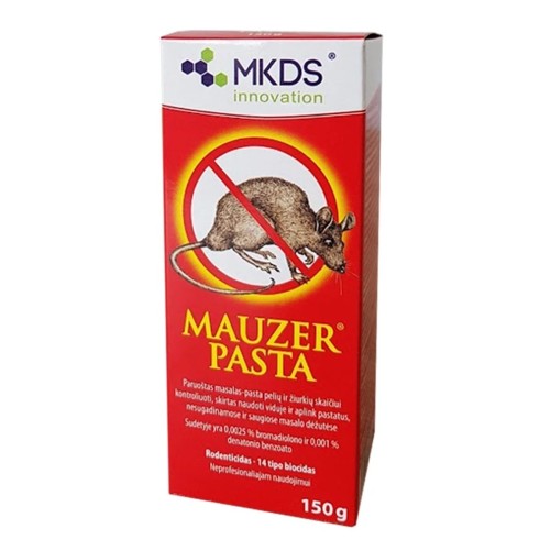 MAUZER PASTA PELIŲ IR ŽIURKIŲ NAIKINIMUI, 150 G MAUZER PASTA PELIŲ IR ŽIURKIŲ NAIKINIMUI, 150 G